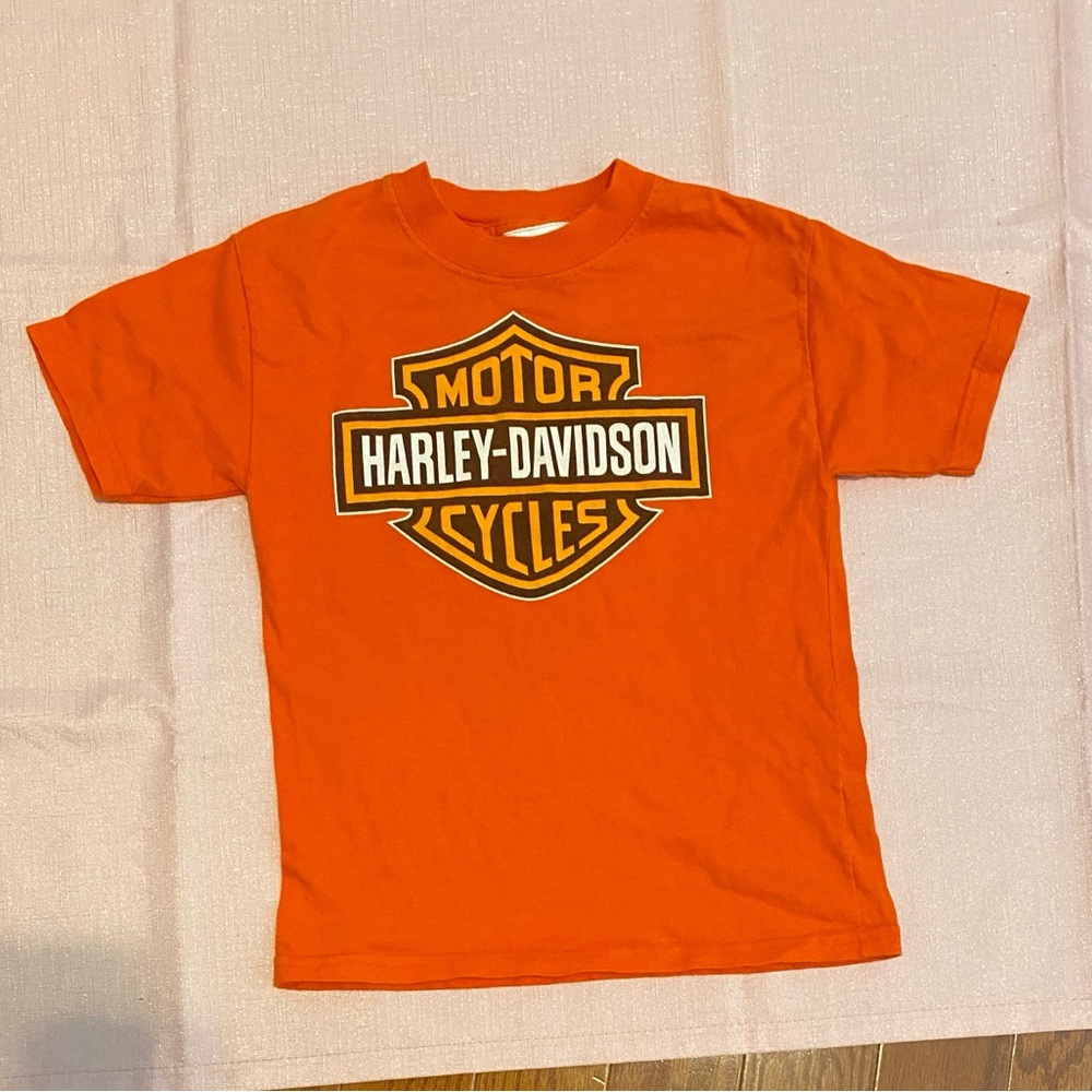 Harley-Davidson Kids Tee in Vibrant Orange